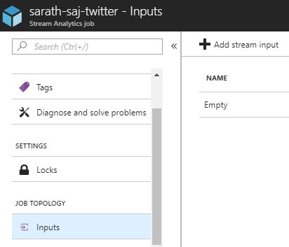 Specify the job input